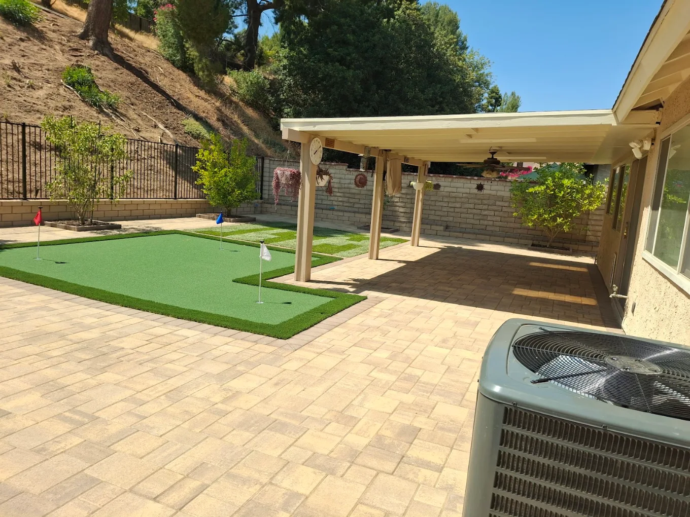 El Cajon Covered Patio & Putting Green — Staples Landscaping project in El Cajon, San Diego