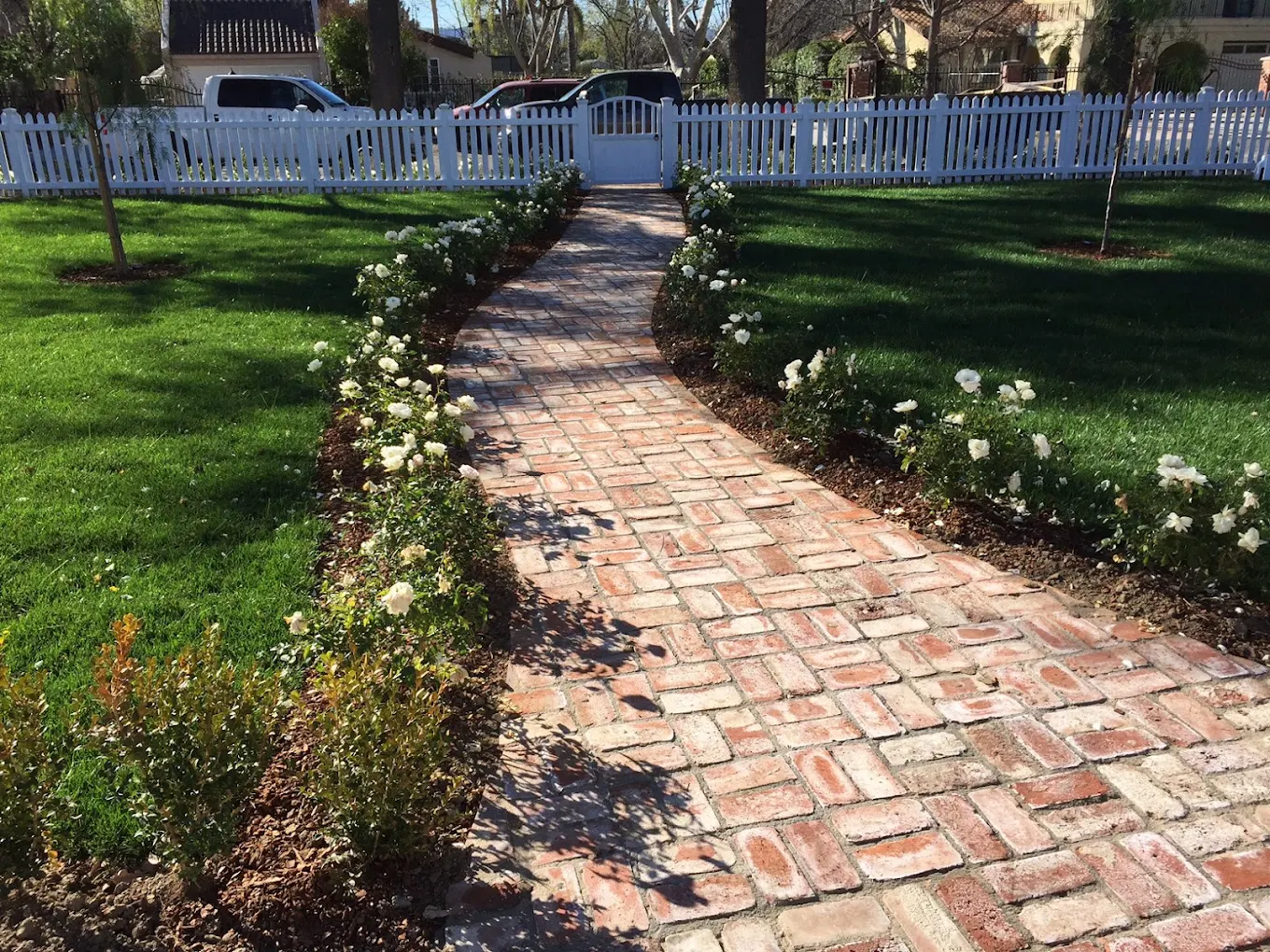Brick Walk & Flowering Borders in Bankers Hill, San Diego